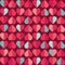 Valentines day retro heart pattern