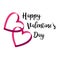 Valentines day ribbon hearts