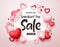 Valentines day sale vector banner. Sale discount promotion text