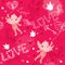 Valentines Day seamless pattern with Cupid, hand d