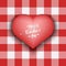 Valentines day tartan plaid and heart