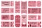 Valentines day tickets templates, vector coupons