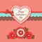 Valentines day typographical retro holiday card