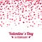 Valentines Day - vector greeting card with hearts white background