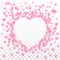 Valentines day vector with a heart sign composed of small pink shaded hearts on transparent background.