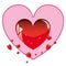 Valentines glossy heart.