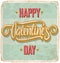 VALENTINES hand lettered vintage card (vector)