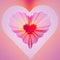 Valentines heart. Decorative neon Heart of lines Vector illustration