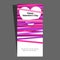 Valentines invitation violete pink