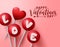 Valentines love candy vector design. Happy valentines day greeting text with valentine candies lollipop element.