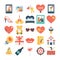 Valentines, Love, Romance, Marriage Vector Icons 7