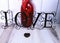 Valentines love, romance, passion, red roses, chocolates, red vase, wire love sign