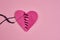 valentines paper heart romance holiday pink background