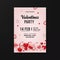 valentines party flyer template. vector illustration