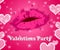 Valentines Party Means Happy Valentine Romantic Occasion