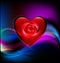 Valentines rose heart shape template