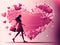 Valentines Shopping and greeting card coupon and banners for Romance and Wedding Advertisement Poster, Generative AI