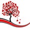 Valentines tree background,