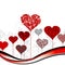 Valentines tree background,