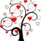 Valentines tree background,