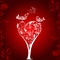 Valentines tree background, vector