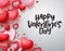 Valentines vector background. Happy valentines day greeting text