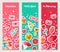 Valentines Vertical Banners Set With Flat Icons