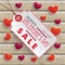 Valentinesday Price Sticker Wood