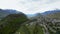 Valere Castle in the city of Sion Switzerland - aerial view