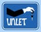Valet logo with valet arm holding car key