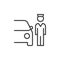 Valet Parking line icon