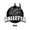 Valetta, Malta, black and white logo