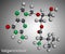 Valganciclovir molecule. It is antiviral medication used to treat cytomegalovirus, CMV, infection in those with HIV, AIDS.