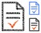 Valid Document Mosaic Icon of Round Dots