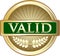 Valid Gold Vintage Round Label