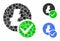 Valid Litecoin Mosaic Icon of Circle Dots