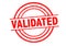 VALIDATED Rubber Stamp