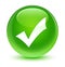 Validation icon glassy green round button