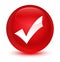 Validation icon glassy red round button