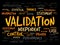 VALIDATION word cloud
