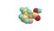 Valine molecule rotating video on white