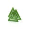 Valknut,green Viking symbol