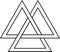 Valknut sacred magical heathen norse symbol