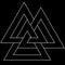 Valknut sacred magical heathen norse symbol