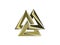 Valknut is a symbol of the world`s end of the tree Yggdrasil. Sign of the god Odin. Norse culture. Triangle logo. Vector