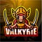 Valkyrie mascot esport logo design