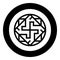 Valkyrie Varangian sign Valkiriya slavic symbol icon in circle round black color vector illustration flat style image
