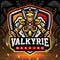 Valkyrie warrior mascot. esport logo design.
