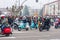 Valladolid, Spain - January 11, 2020: motorcycle meeting penguins