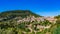 Valldemossa village with beautiful mountain landscape on Majorca island, Spain